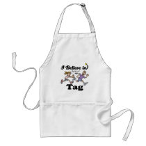 i believe in tag apron