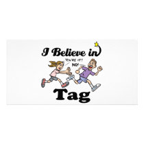 i believe in tag custom photo card