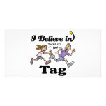 i believe in tag custom photo card