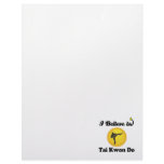i believe in tai kwon do customized letterhead