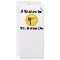 i believe in tai kwon do custom rack cards