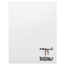 i believe in taking a number letterhead design