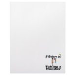 i believe in taking a number letterhead design
