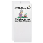 i believe in talking to garden gnome full color rack card