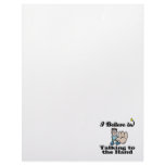 i believe in talking to the hand letterhead design