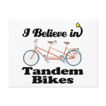 i believe in tandem bikes postcards