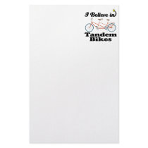 i believe in tandem bikes stationery design