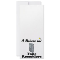 i believe in tape recorders full color rack card