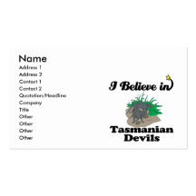 i believe in tasmanian devils business card