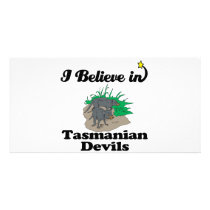 i believe in tasmanian devils photo greeting card