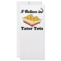 i believe in tater tots rack cards