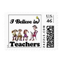 i believe in teachers postage