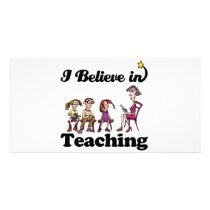 i believe in teaching personalized photo card