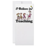i believe in teaching rack cards