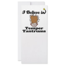 i believe in temper tantrums customized rack card