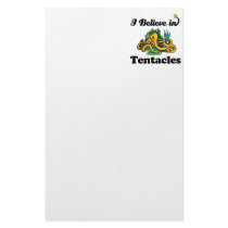 i believe in tentacles stationery paper
