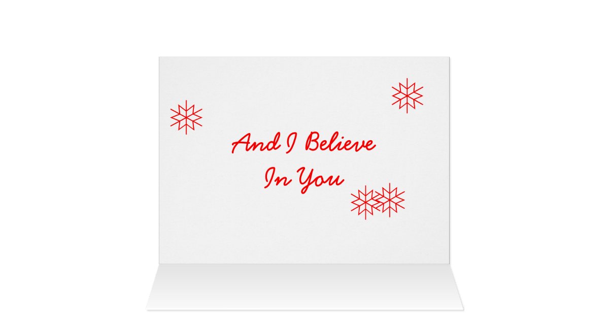 I Believe In The Magic Of Christmas Inmate Card Zazzle