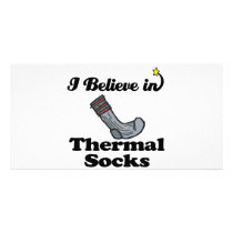 i believe in thermal socks photo greeting card