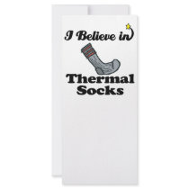i believe in thermal socks custom rack cards