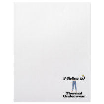 i believe in thermal underwear customized letterhead