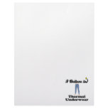 i believe in thermal underwear customized letterhead