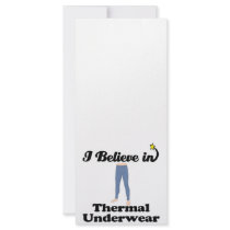 i believe in thermal underwear custom rack cards