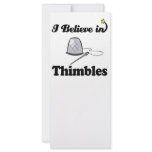 i believe in thimbles rack card