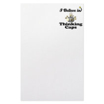 i believe in thinking caps stationery paper