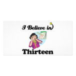 i believe in thirteen customized photo card