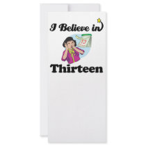 i believe in thirteen custom rack cards