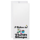 i believe in thrift shops rack card template