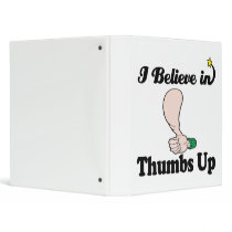 i believe in thumbs up vinyl binder
