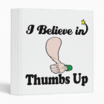 i believe in thumbs up vinyl binder