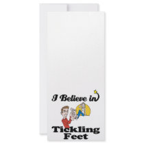 i believe in tickling feet customized rack card