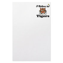 i believe in tigers personalized stationery