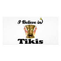 i believe in tikis custom photo card