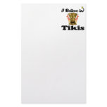 i believe in tikis customized stationery