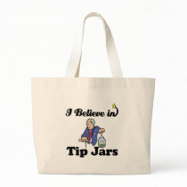 i believe in tip jars canvas bag