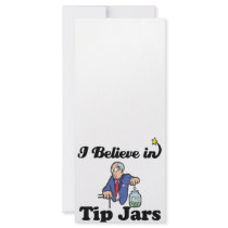 i believe in tip jars full color rack card