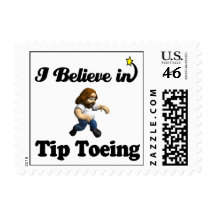 i believe in tip toeing stamps