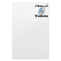 i believe in toilets stationery