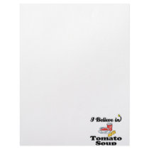i believe in tomato soup customized letterhead