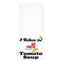 i believe in tomato soup rack card