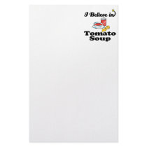 i believe in tomato soup personalized stationery
