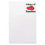 i believe in tomatoes customized stationery
