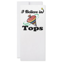 i believe in tops personalized rack card