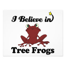 i believe in tree frogs custom announcement