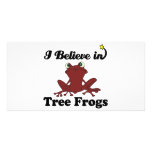 i believe in tree frogs picture card