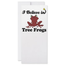 i believe in tree frogs rack card