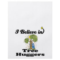 i believe in tree huggers flyer design